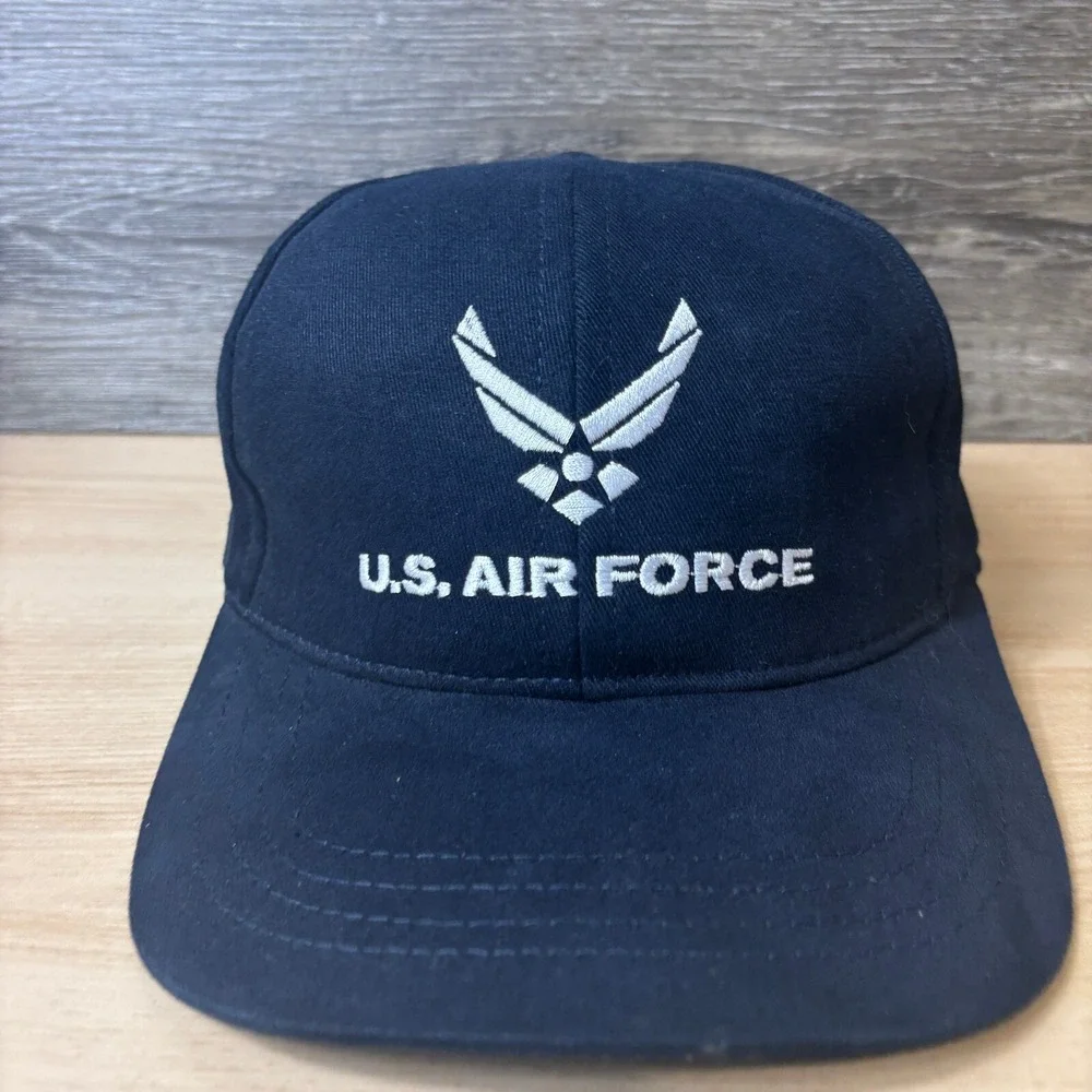 Air Force Hat Cap Fitted‎ One Size Blue Navy USA Made